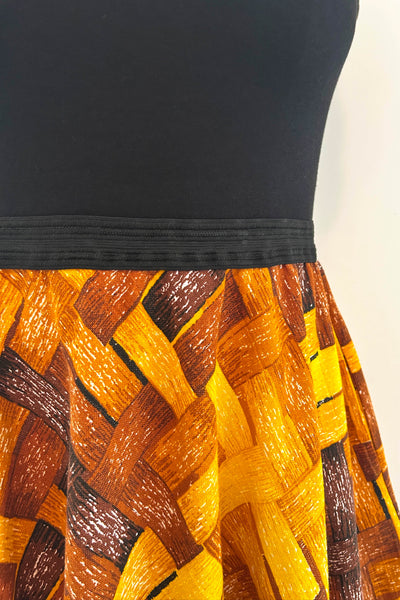 Golden Lattice Dress w/ Pockets LARGE