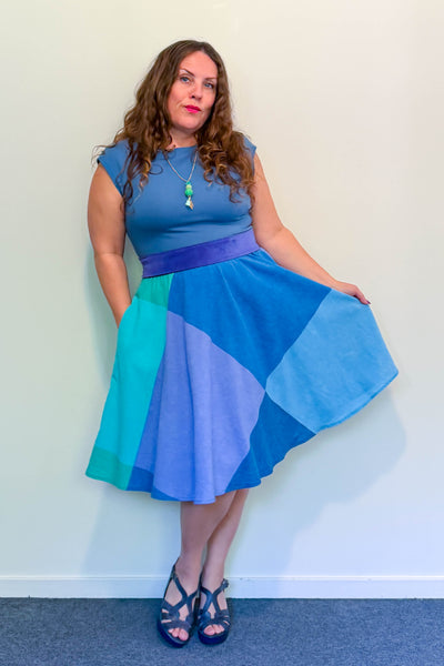 Sea Glass Dress w/ Pockets LARGE