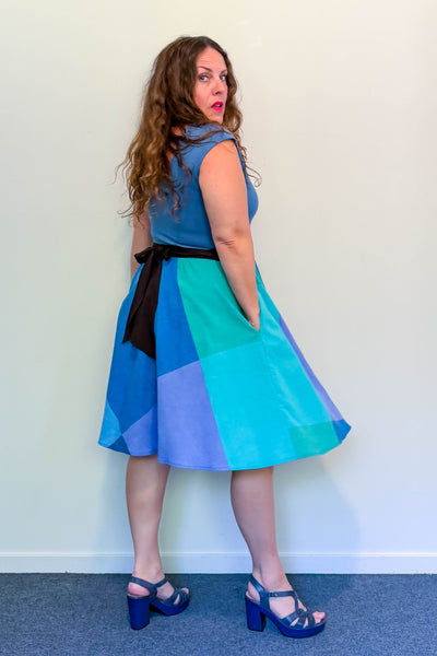 Sea Glass Dress w/ Pockets LARGE