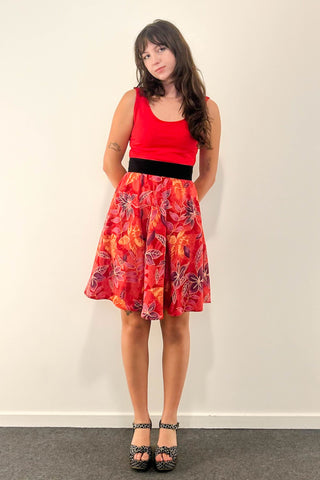 Coral Ember Dress w/ Pockets SMALL