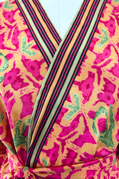 Short Kimono Robe Upcycled ~ Lorelai