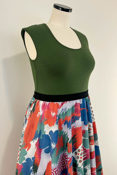 Desert Mosaic Reversible Dress with Pockets - Large