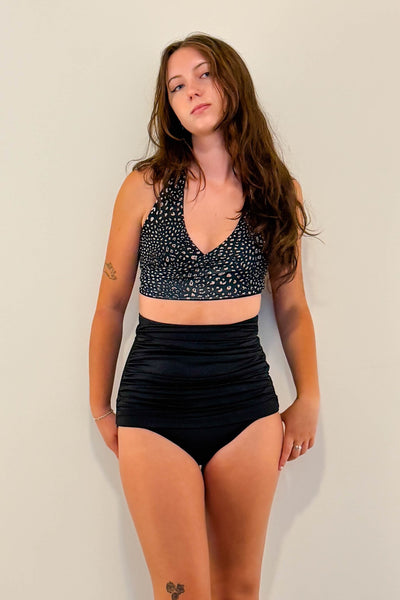 Gina Top in Black Leopard & Black