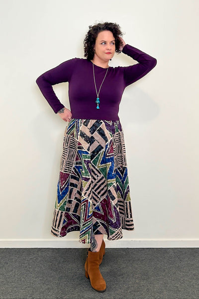 Night Canyon Reversible Dress with Pockets - Medium