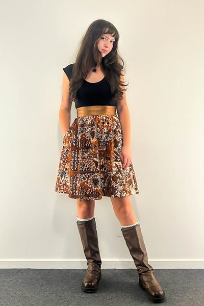 Terracotta Tales Reversible Dress with Pockets - Small