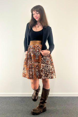 Terracotta Tales Reversible Dress with Pockets - Small