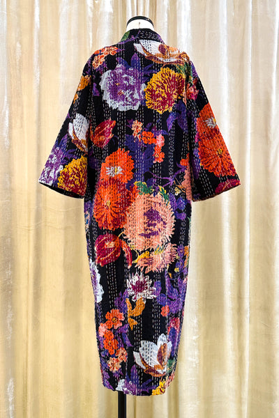 Kantha Robe ~ Dark Bloom