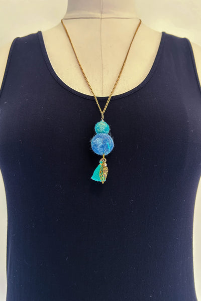 Wool Necklace in Deeply Tidal