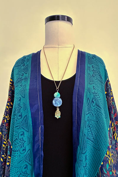Wool Necklace in Deeply Tidal