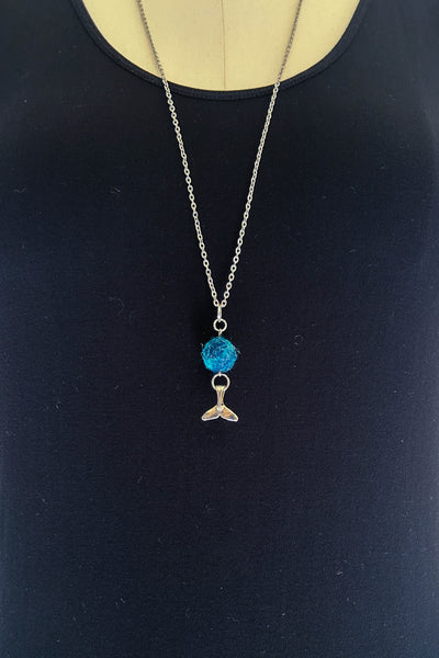Wool Necklace in Whale Song