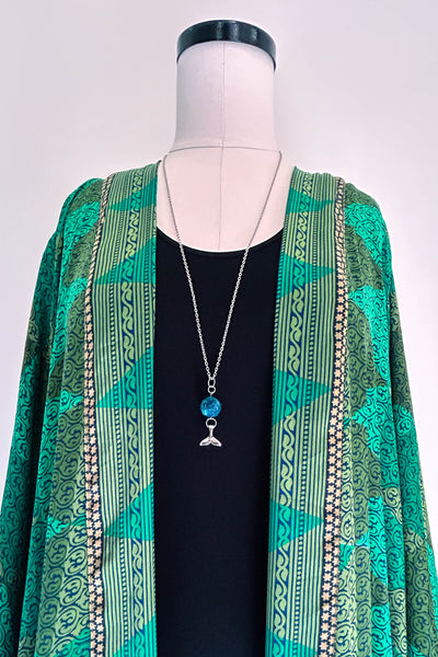 Wool Necklace in Whale Song