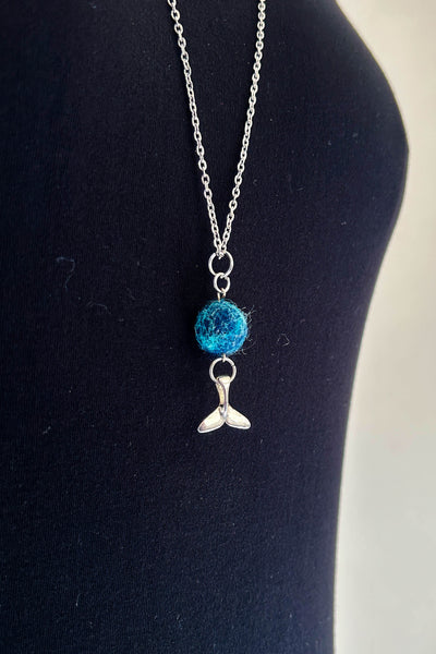 Wool Necklace in Whale Song