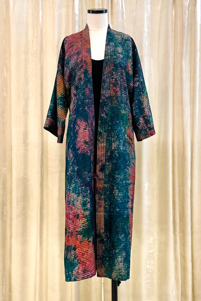 Long Upcycled Robe ~ Geo