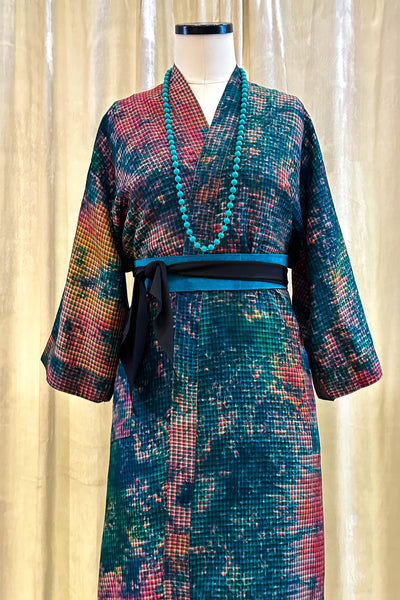 Long Upcycled Robe ~ Geo