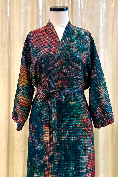 Long Upcycled Robe ~ Geo