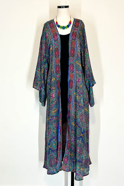 Kimono Robe Upcycled ~ Cascade