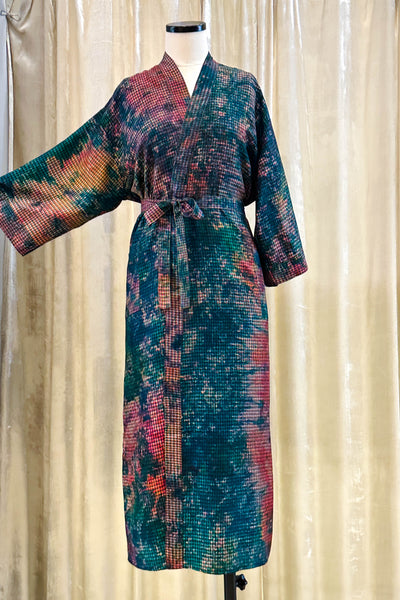 Long Upcycled Robe ~ Geo