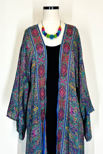 Kimono Robe Upcycled ~ Cascade