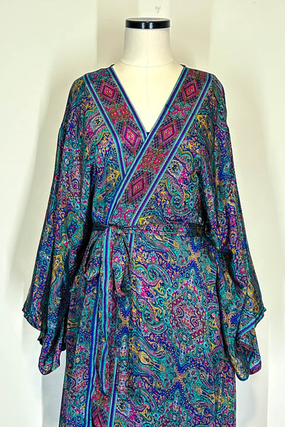 Kimono Robe Upcycled ~ Cascade