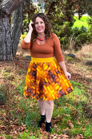 Golden Lattice Dress w/ Pockets MEDIUM