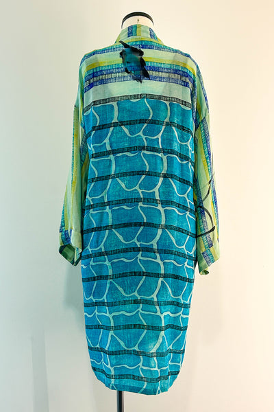 Short Upcycled Robe ~ Poolside