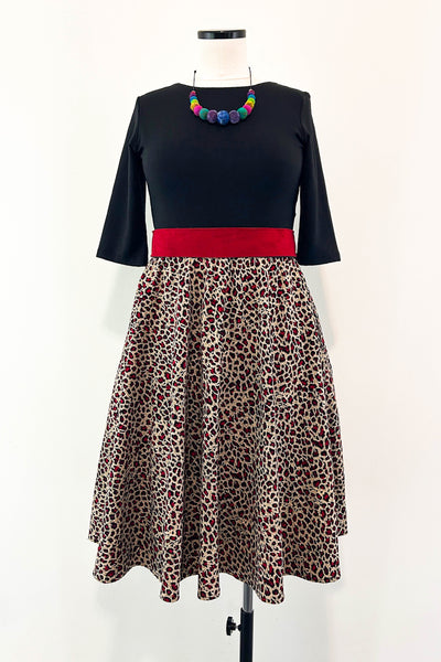 Red Cat Dress w/ Pockets LARGE