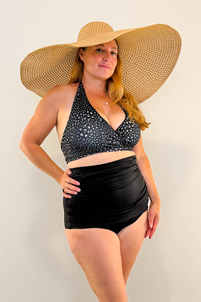 Gina Top in Black Leopard & Black