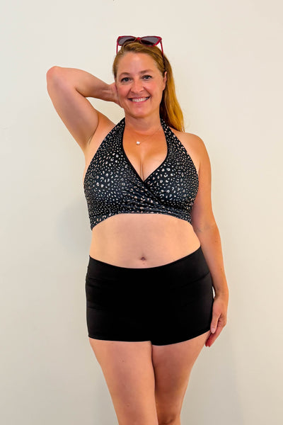 Gina Top in Black Leopard & Black