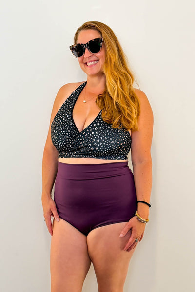 Gina Top in Black Leopard & Black