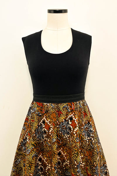Spiced Cocoa Reversible Dress with Pockets - Medium