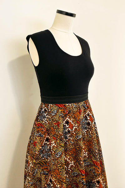 Spiced Cocoa Reversible Dress with Pockets - Medium