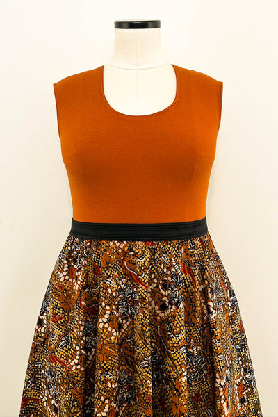 Spiced Cocoa Reversible Dress with Pockets - Large