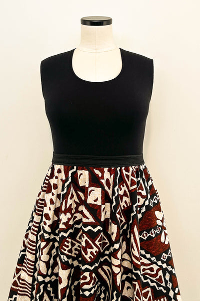 Batik Noir Reversible Dress with Pockets - Large
