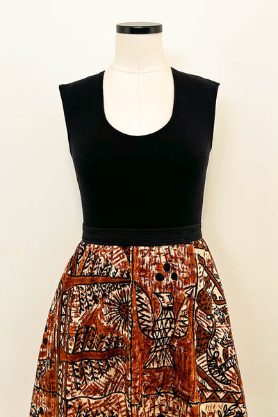 Terracotta Tales Reversible Dress with Pockets - Small