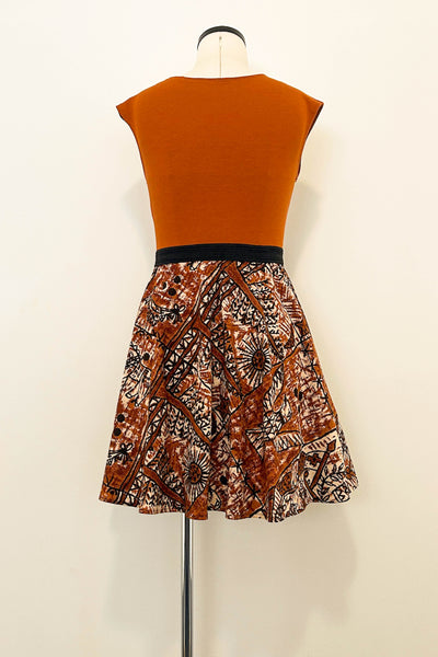 Terracotta Tales Reversible Dress with Pockets - Medium
