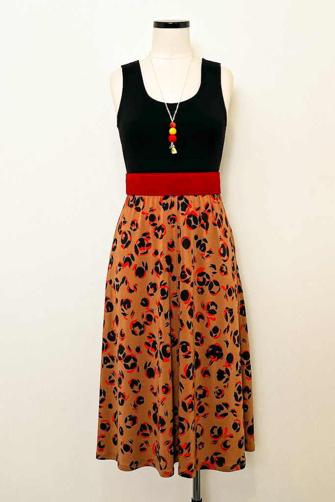 Cinnamon Rose Tank Dress with Pockets - Medium