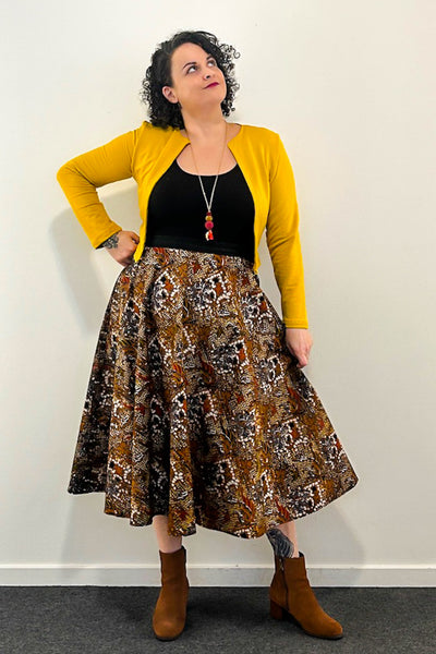 Spiced Cocoa Reversible Dress with Pockets - Medium