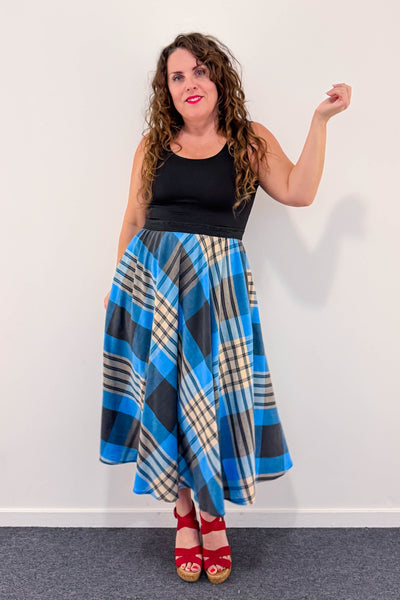 Windowpane Dress w/ Pockets MEDIUM