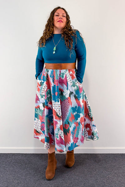 Desert Mosaic Reversible Dress with Pockets - Medium
