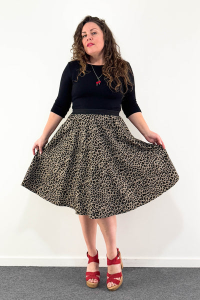 Green Cat Dress w/ Pockets MEDIUM