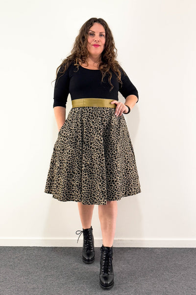 Green Cat Dress w/ Pockets MEDIUM