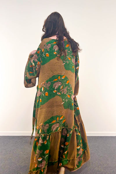 Angel Wing Upcycled Dress ~ Woodland Silk