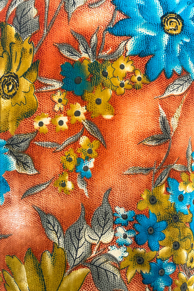 Short Upcycled Kimono Robe ~ Apricot Sky