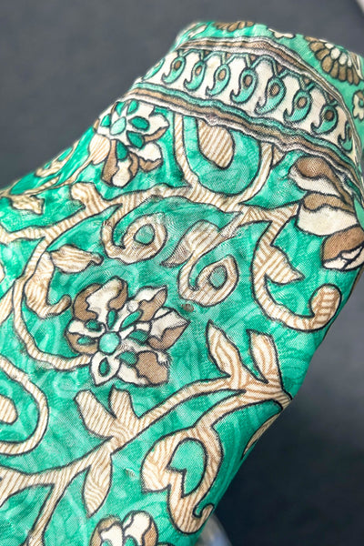 Short Upcycled Robe ~ Emerald Vine