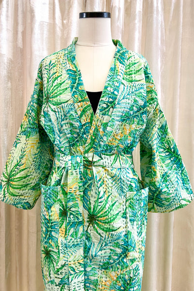 Kantha Robe ~ Monstera