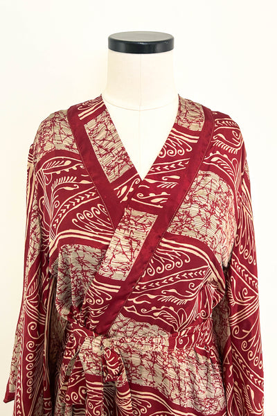 Angel Wing Upcycled Dress ~ Red, Red Wine