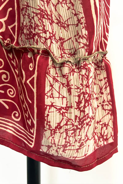 Angel Wing Upcycled Dress ~ Red, Red Wine
