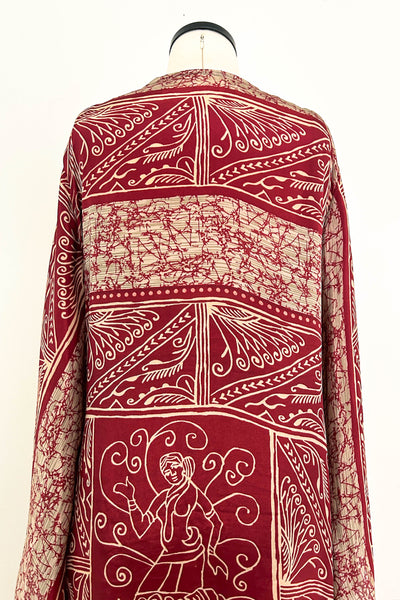 Angel Wing Upcycled Dress ~ Red, Red Wine