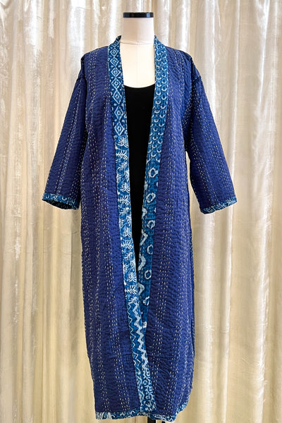 Kantha Robe ~ Navy
