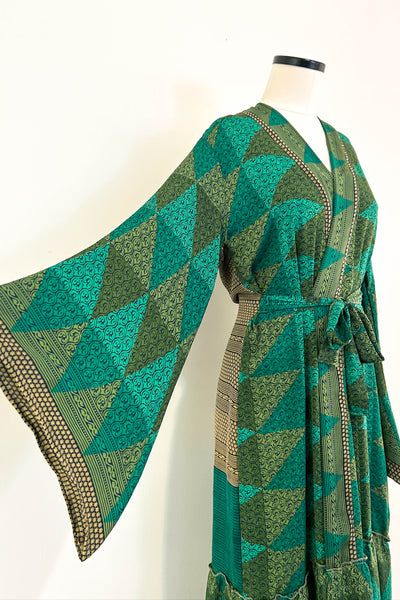 Angel Wing Upcycled Dress ~ Jade Goddess